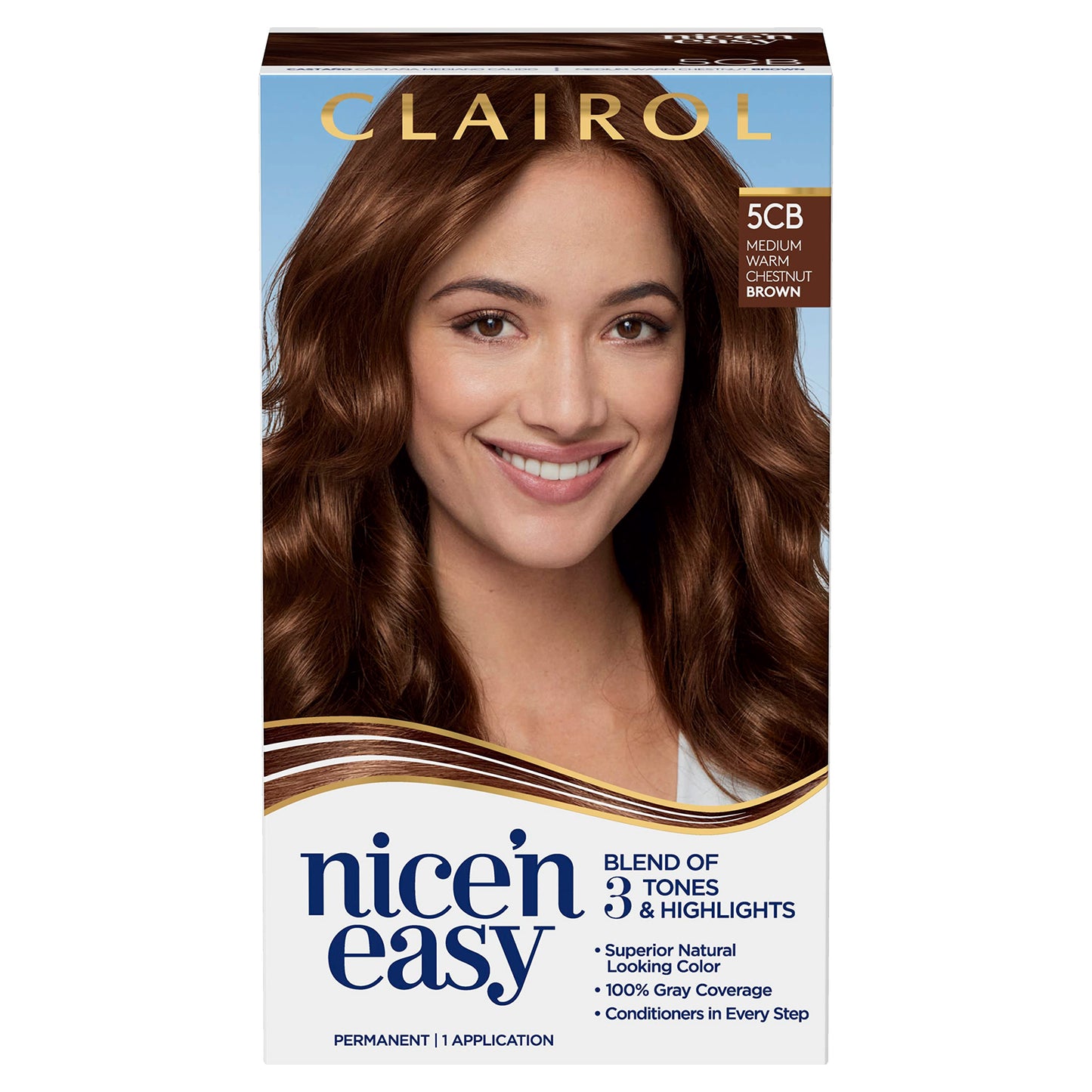 Dauerhafte Haarfarbe: 3 Nuancen + Highlights