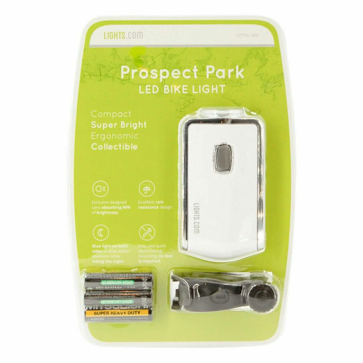 Prospect Park Kompakte, superhelle LED-Fahrradlampe mit blauen Seitenwarnlichtern