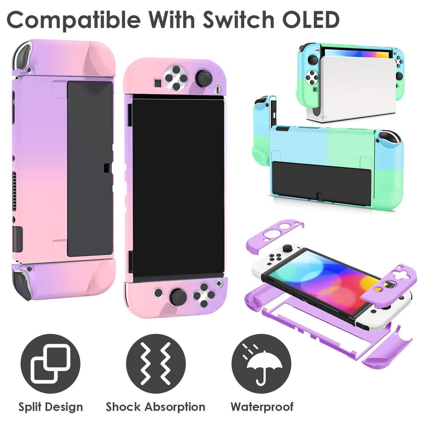 Schutzhülle Harte Andockbare Hülle für Nintendo Switch OLED
