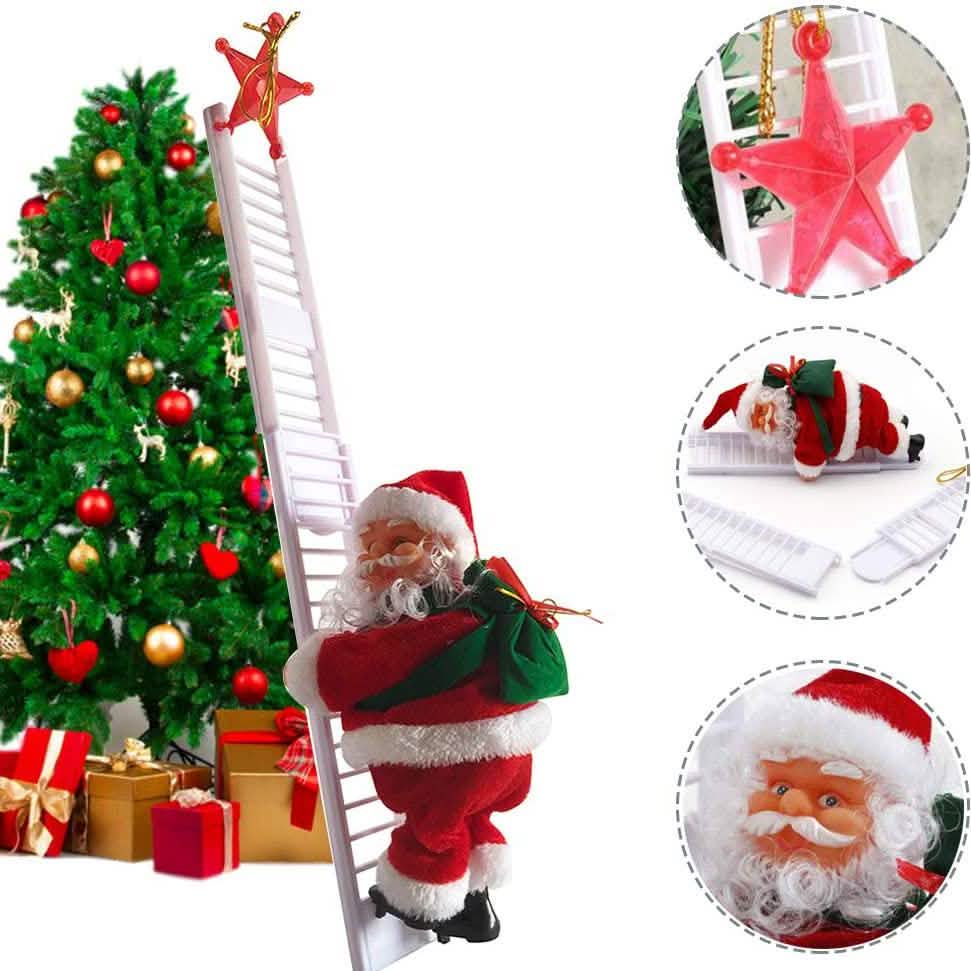Puroregno elektrische Kletterleiter Seil Weihnachtsmann Puppe