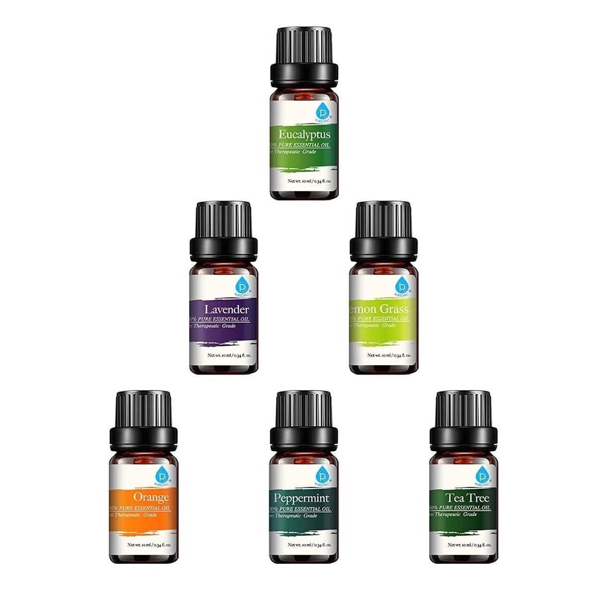 Pursonic Aroma Diffuser mit Fernbedienung und 6er-Set Aromatherapieöle