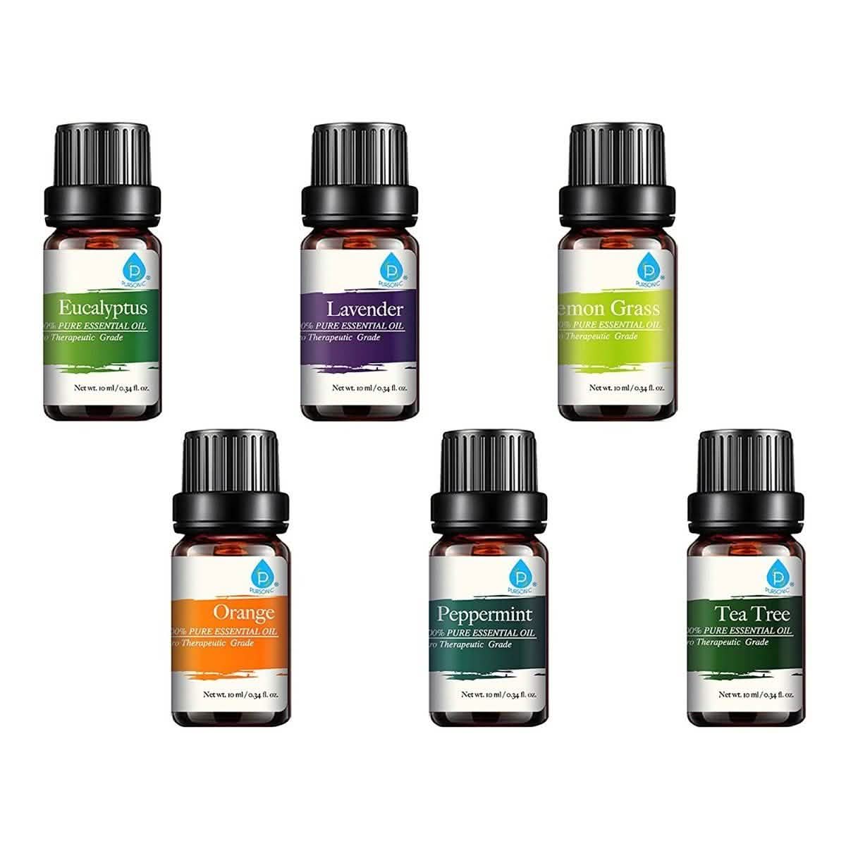 Pursonic Aroma Diffuser mit Fernbedienung und 6er-Set Aromatherapieöle