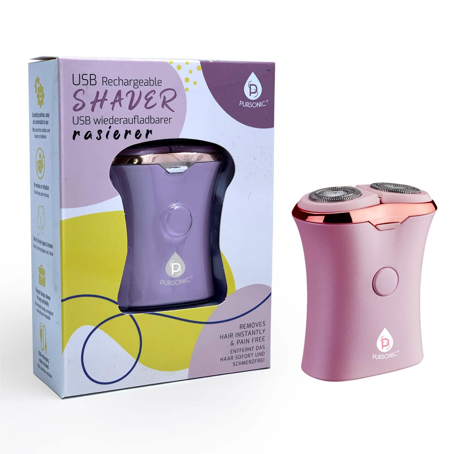 Pursonic Damen USB-Rasierer mit Ladefunktion