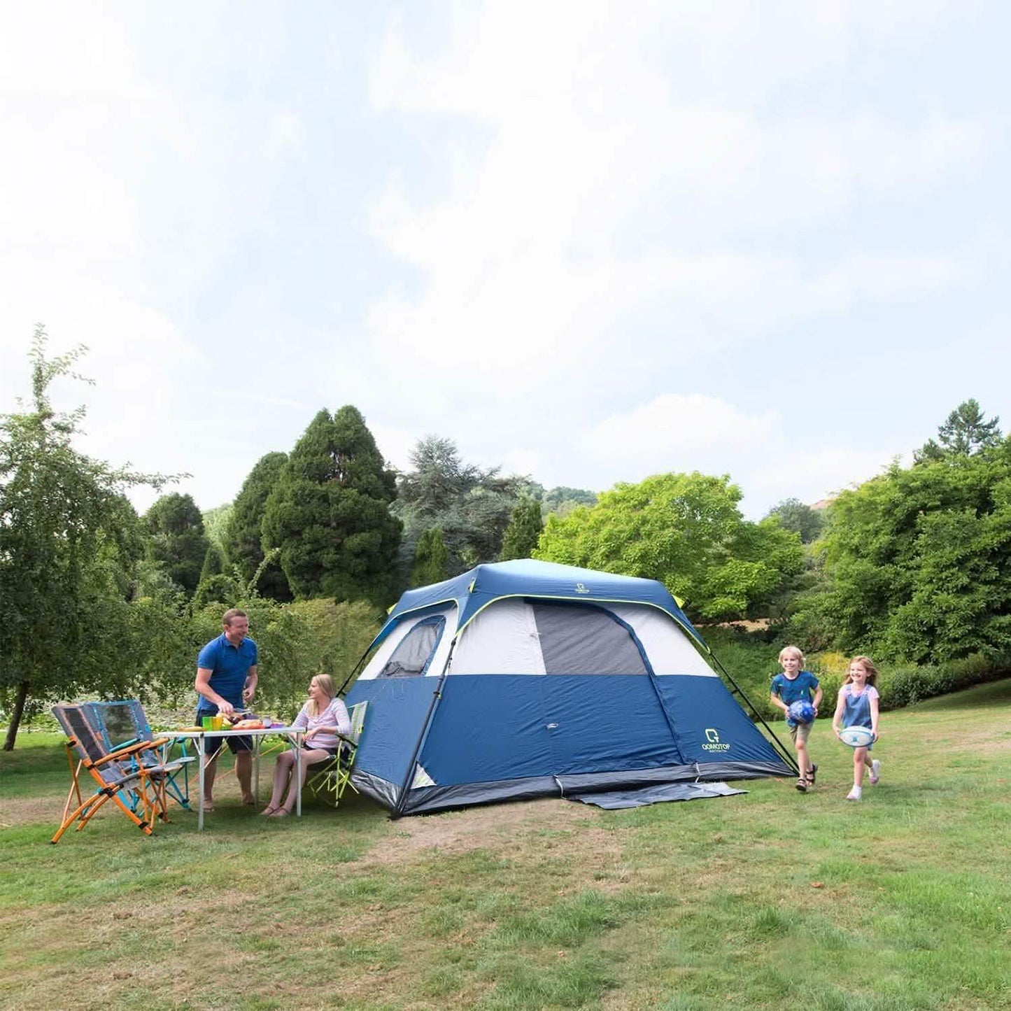 QOMOTOP 6-Personen-Campingzelt, Aufbau in 60 Sekunden