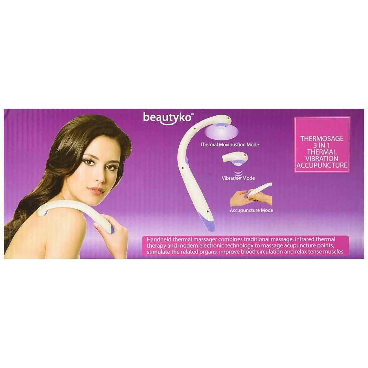 QPower Premium Neues 3-in-1 Wärme-Vibrations-Akupunktur-Massagegerät