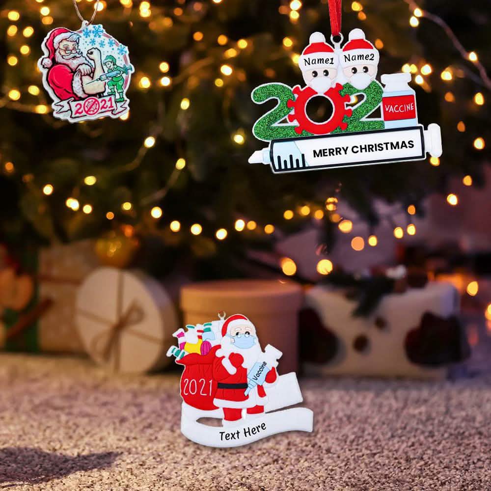 Quarantäne-Spezial Familien-Weihnachtsornamente, personalisierte Geschenke
