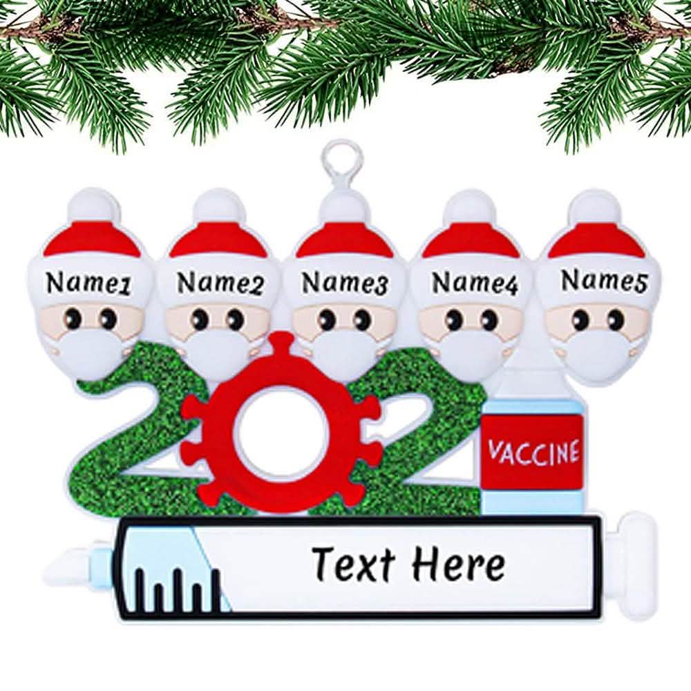 Quarantäne-Spezial Familien-Weihnachtsornamente, personalisierte Geschenke