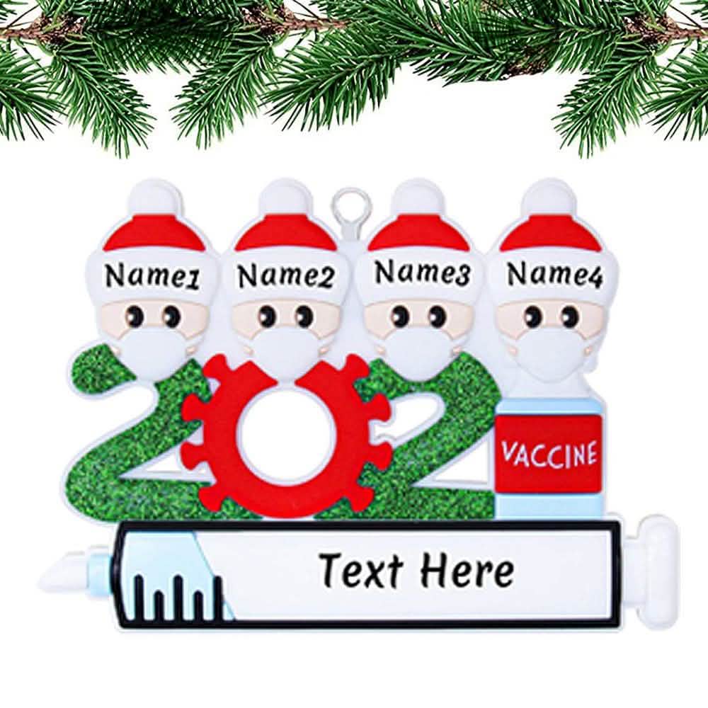 Quarantäne-Spezial Familien-Weihnachtsornamente, personalisierte Geschenke