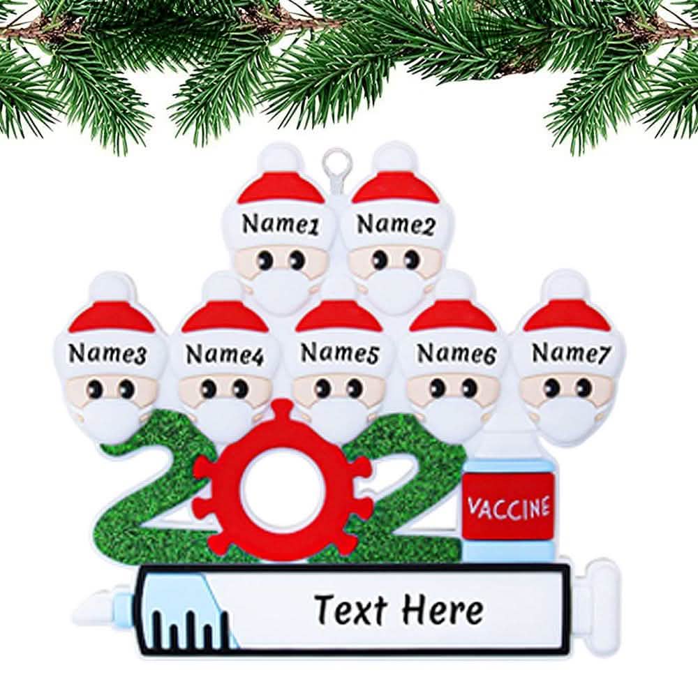 Quarantäne-Spezial Familien-Weihnachtsornamente, personalisierte Geschenke