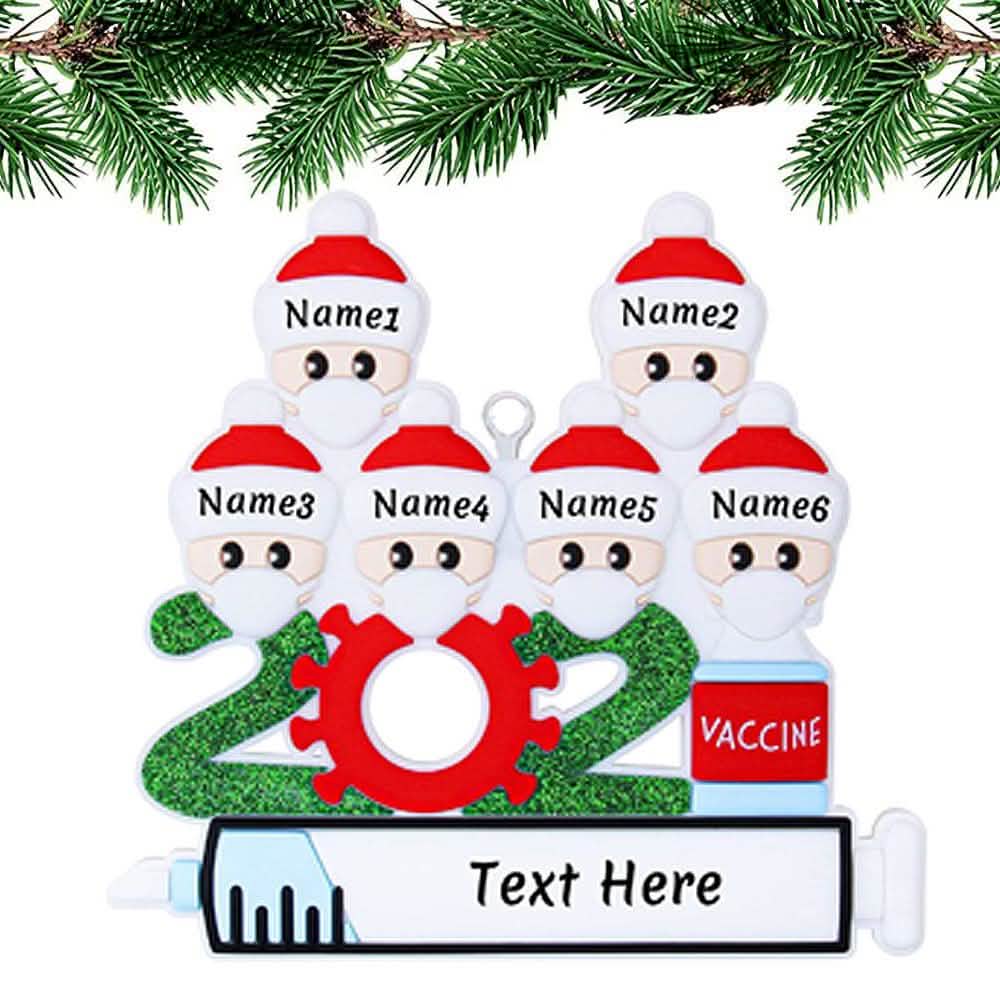 Quarantäne-Spezial Familien-Weihnachtsornamente, personalisierte Geschenke