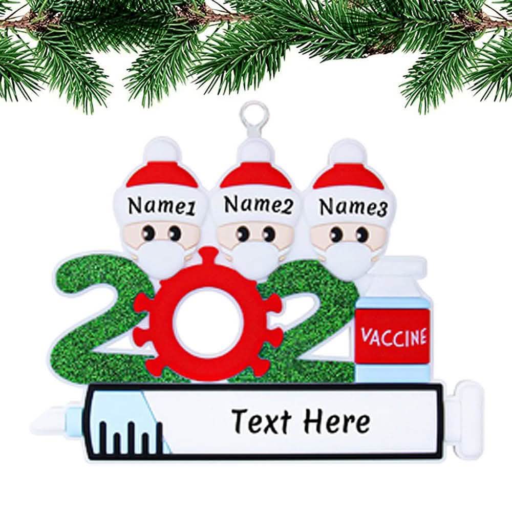 Quarantäne-Spezial Familien-Weihnachtsornamente, personalisierte Geschenke
