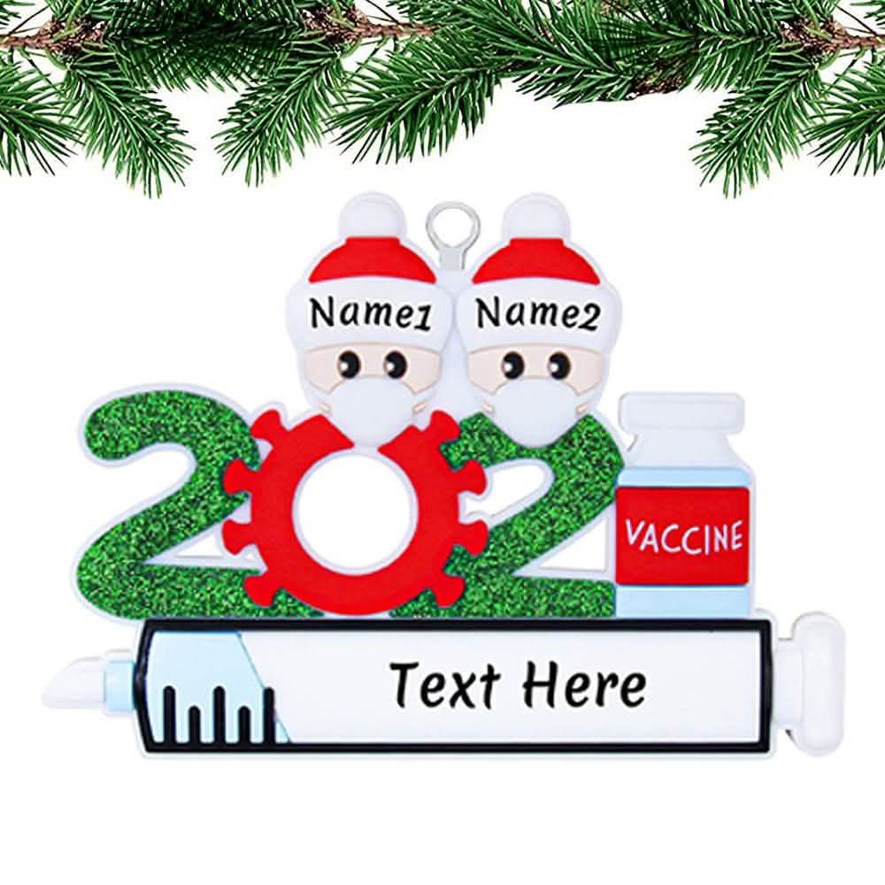 Quarantäne-Spezial Familien-Weihnachtsornamente, personalisierte Geschenke