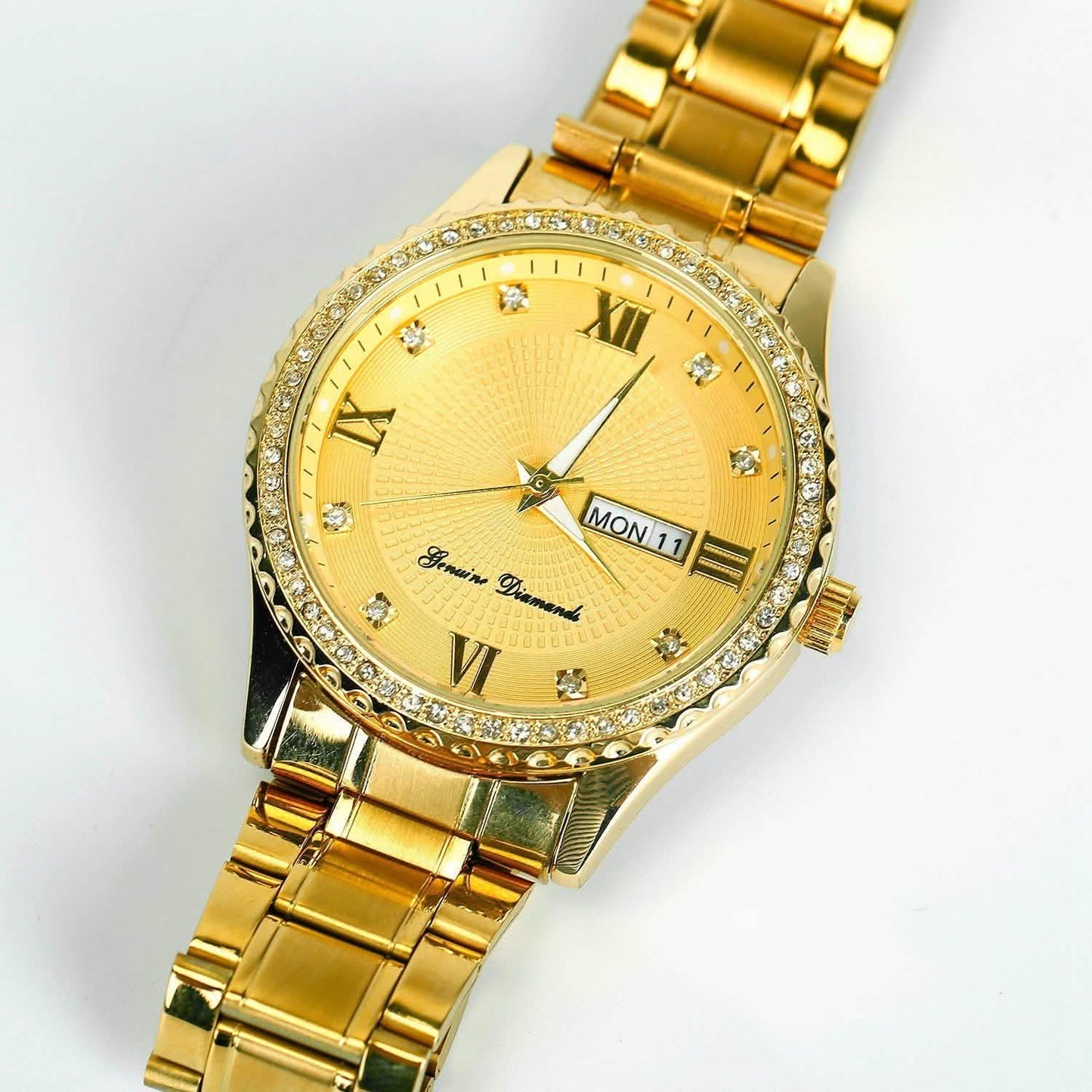 Quarzuhr Luxus Kristall Strass Gold Stahl