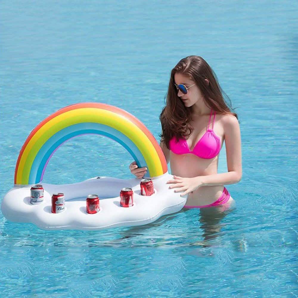 Regenbogen aufblasbare Poolbar