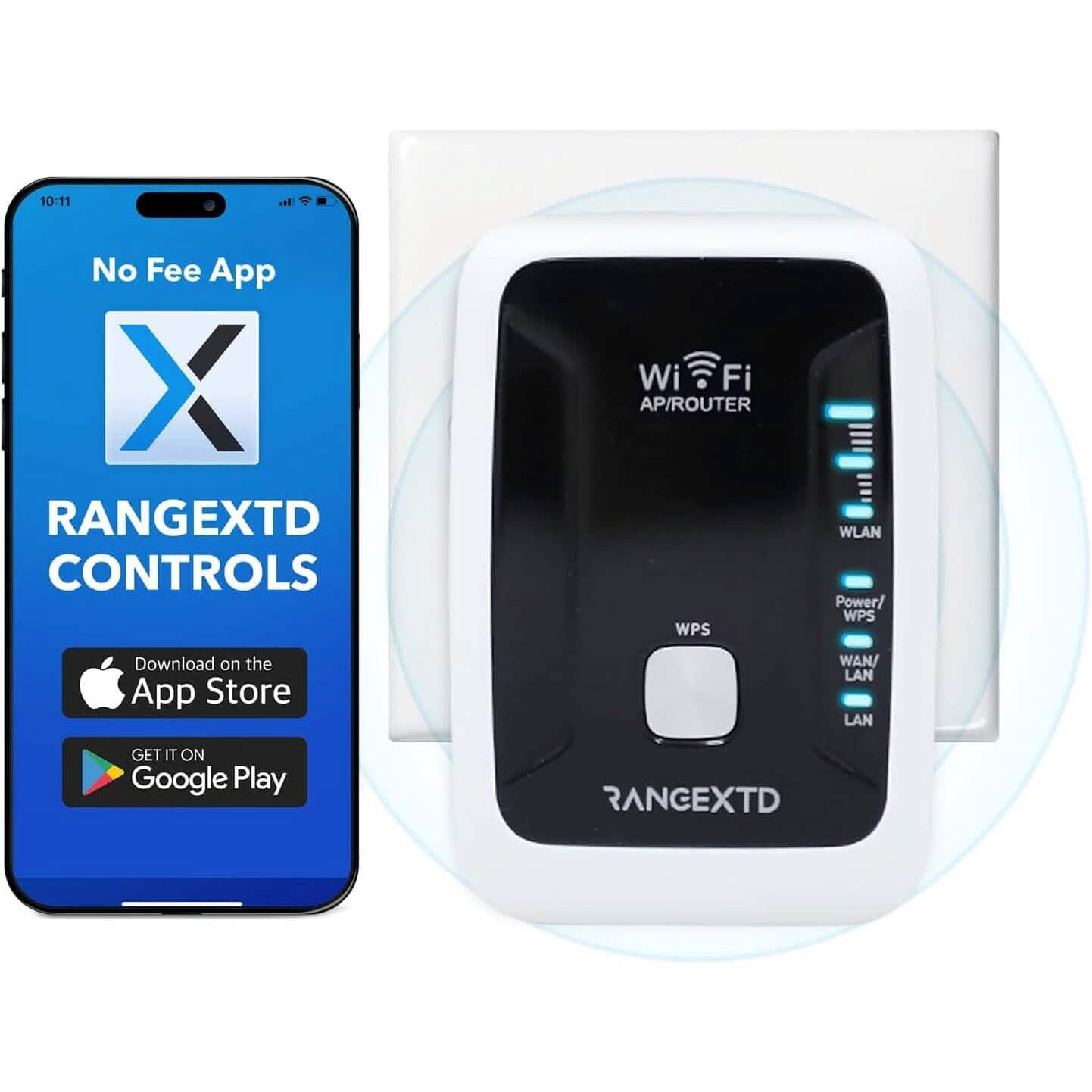 RANGEXTD WLAN-Repeater mit Ethernet-Anschluss (Generalüberholt)