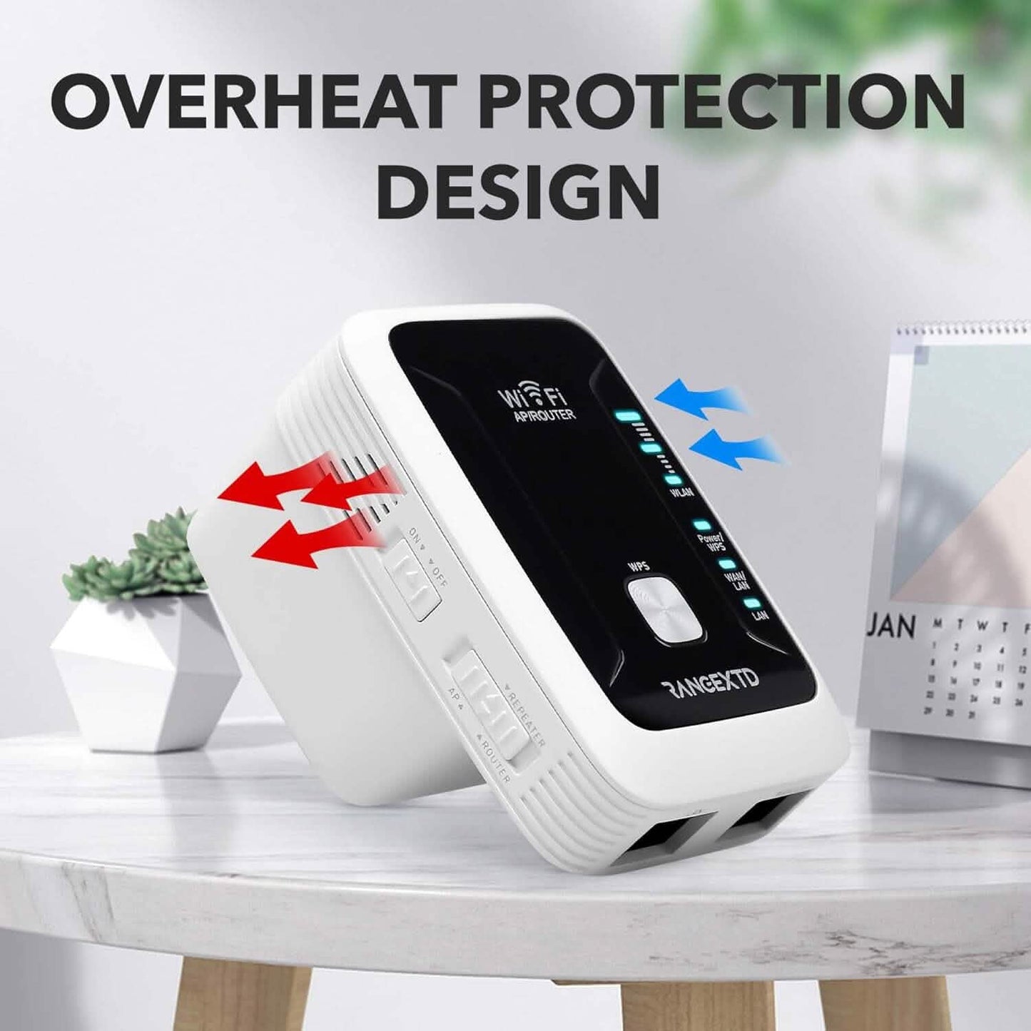 RANGEXTD WLAN-Repeater mit Ethernet-Anschluss (Generalüberholt)
