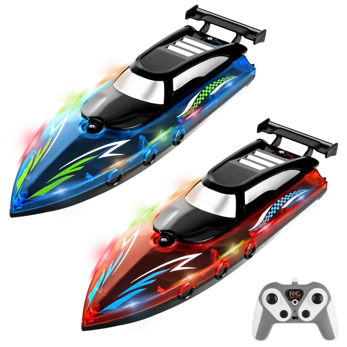 RC-Boot mit bunten LED-Lichtern, 10 km/h