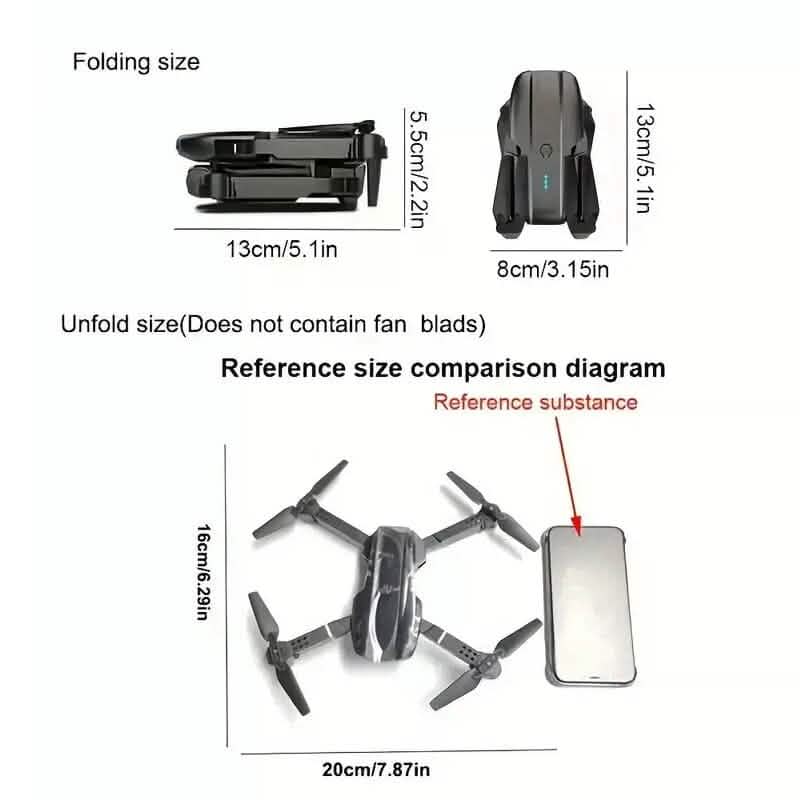 RC Pro Drohne mit 4K HD Kamera WiFi FPV Faltbarer Quadrocopter