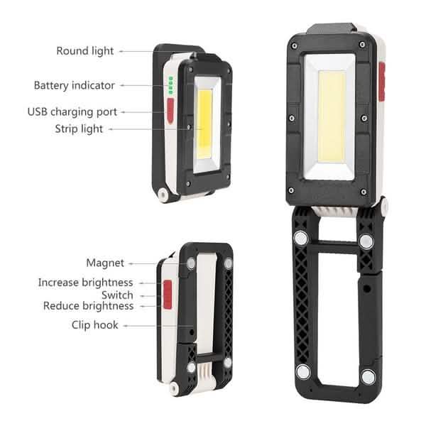 Wiederaufladbare magnetische, klappbare LED-Außenleuchte