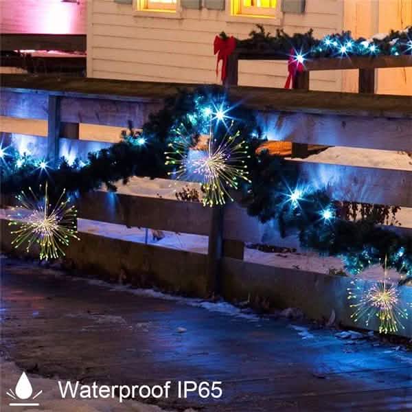 Wasserdichte Weihnachtsfeuerwerk-LED-Lichterkette mit Fernbedienung