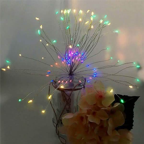 Wasserdichte Weihnachtsfeuerwerk-LED-Lichterkette mit Fernbedienung