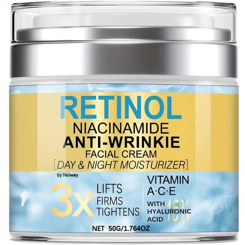 Retinol- und Kollagen-Gesichtscreme 50ml Anti-Falten und Straffend mit Vitamin E, Niacinamid