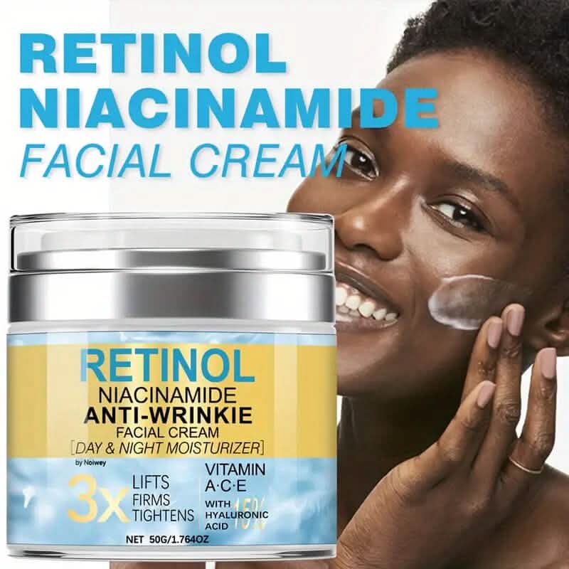 Retinol- und Kollagen-Gesichtscreme 50ml Anti-Falten und Straffend mit Vitamin E, Niacinamid
