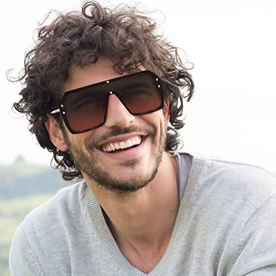 Retro Oversized Shield Sonnenbrille