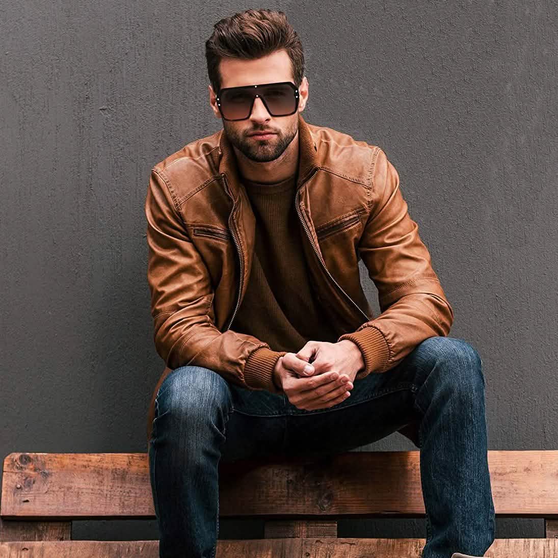 Retro Oversized Shield Sonnenbrille