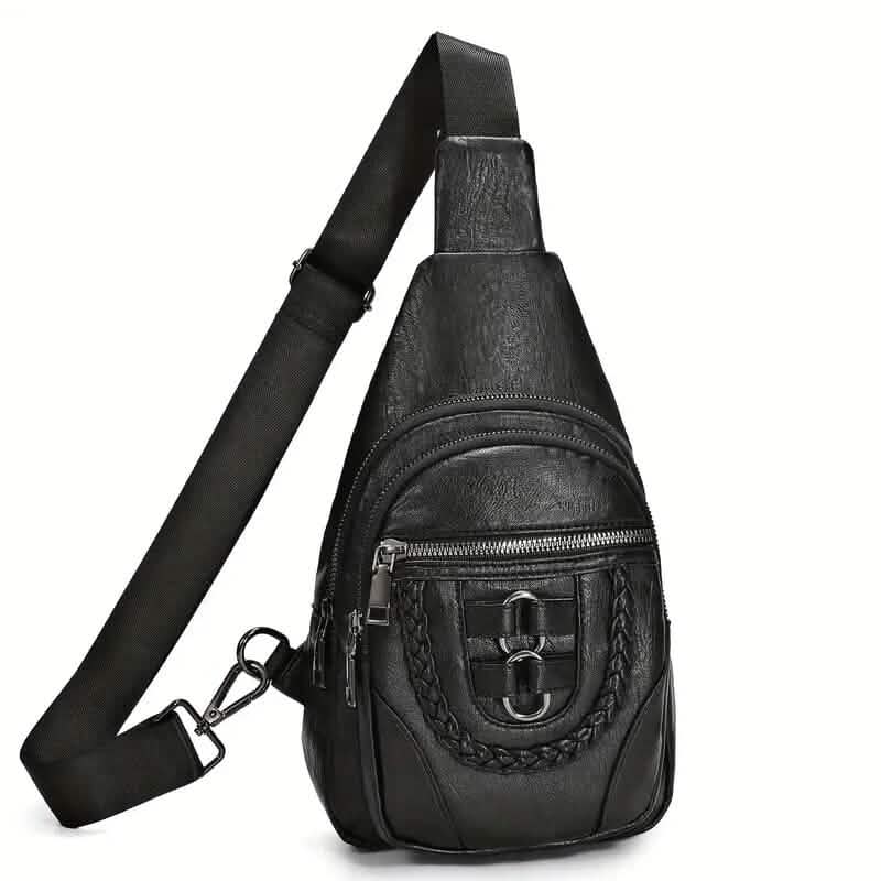 Retro PU Leather Crossbody Bag