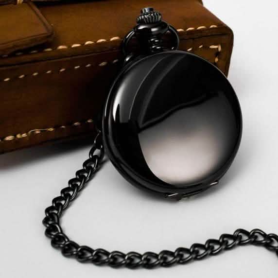 Retro Glatte Herren Taschenuhr mit Kette