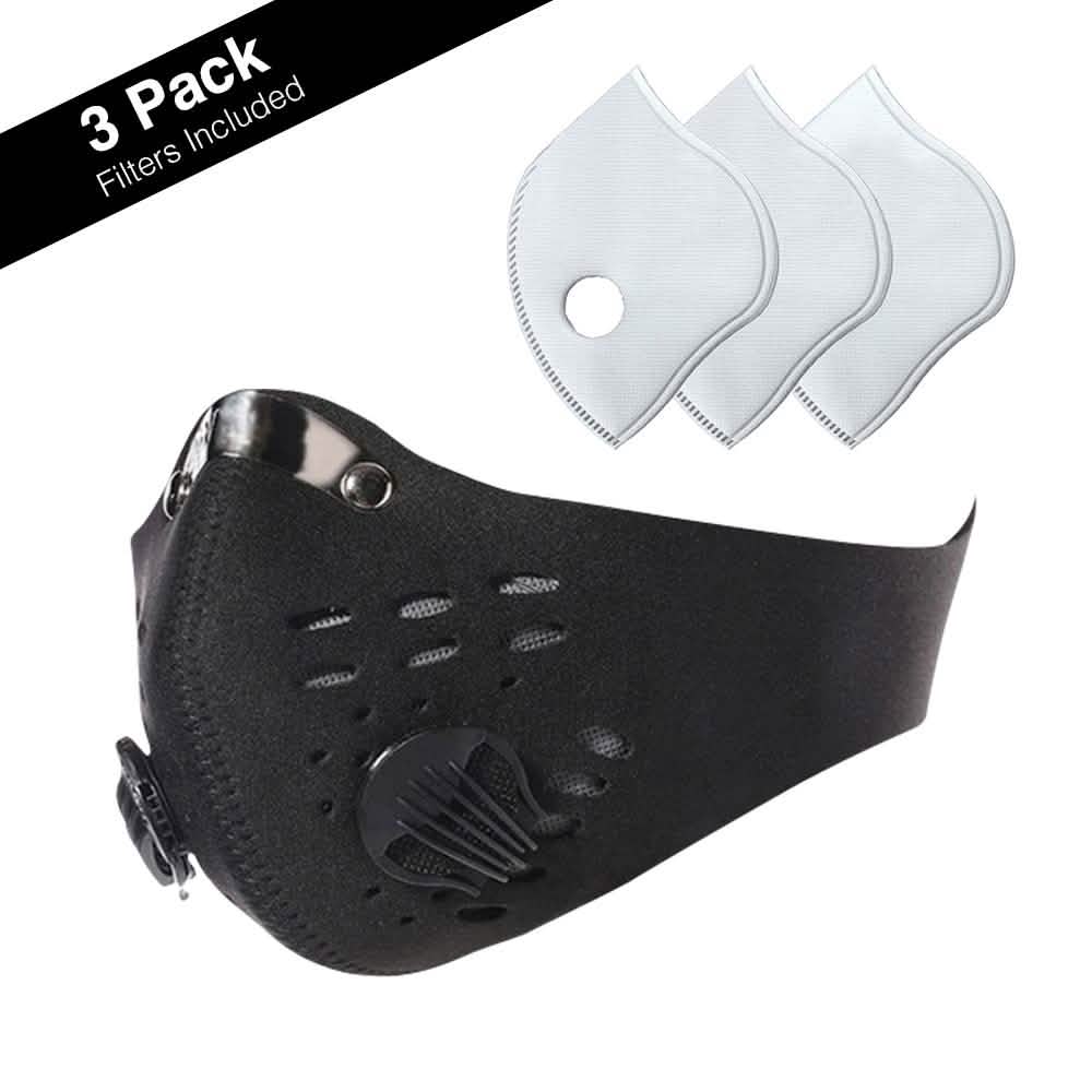 Wiederverwendbare staubdichte Maske mit 3 Filtern