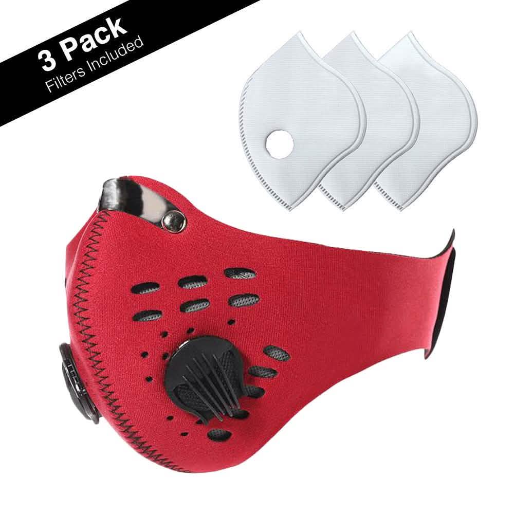 Wiederverwendbare staubdichte Maske mit 3 Filtern