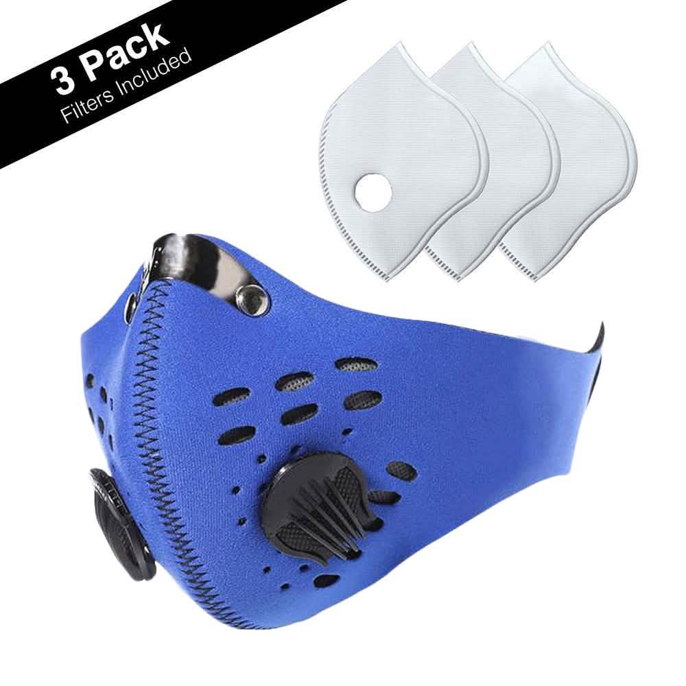 Wiederverwendbare staubdichte Maske mit 3 Filtern