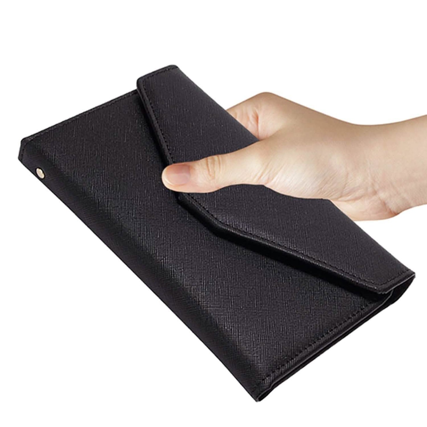 RFID-blockierender Reisepass-Organizer und Brieftasche mit CDC-Impfkartenfach-Schutz