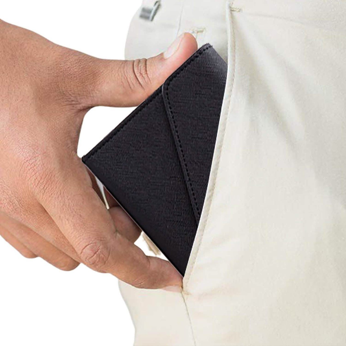 RFID-blockierender Reisepass-Organizer und Brieftasche mit CDC-Impfkartenfach-Schutz