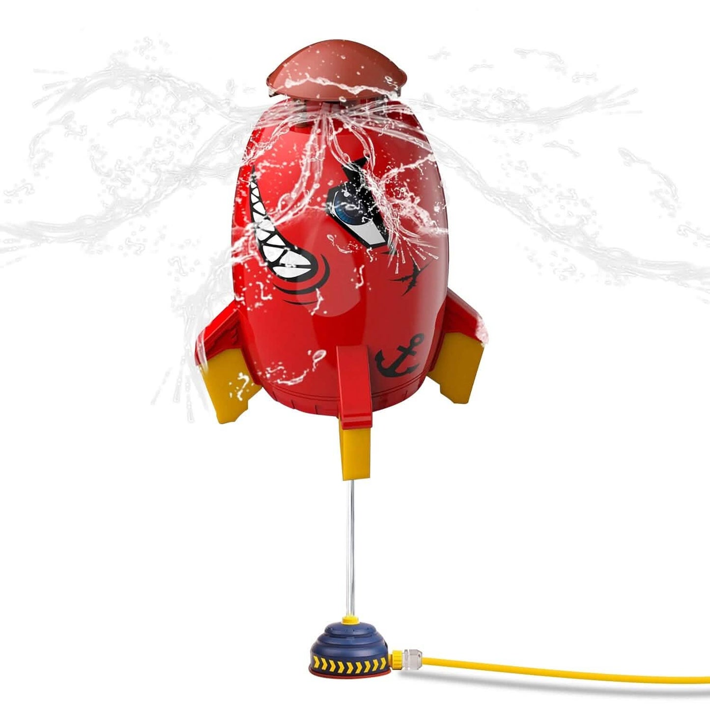 Raketen-Sprenger Launcher Rasensprenger Fliegend Spritzend 360° Rotation für 3+ Jahre