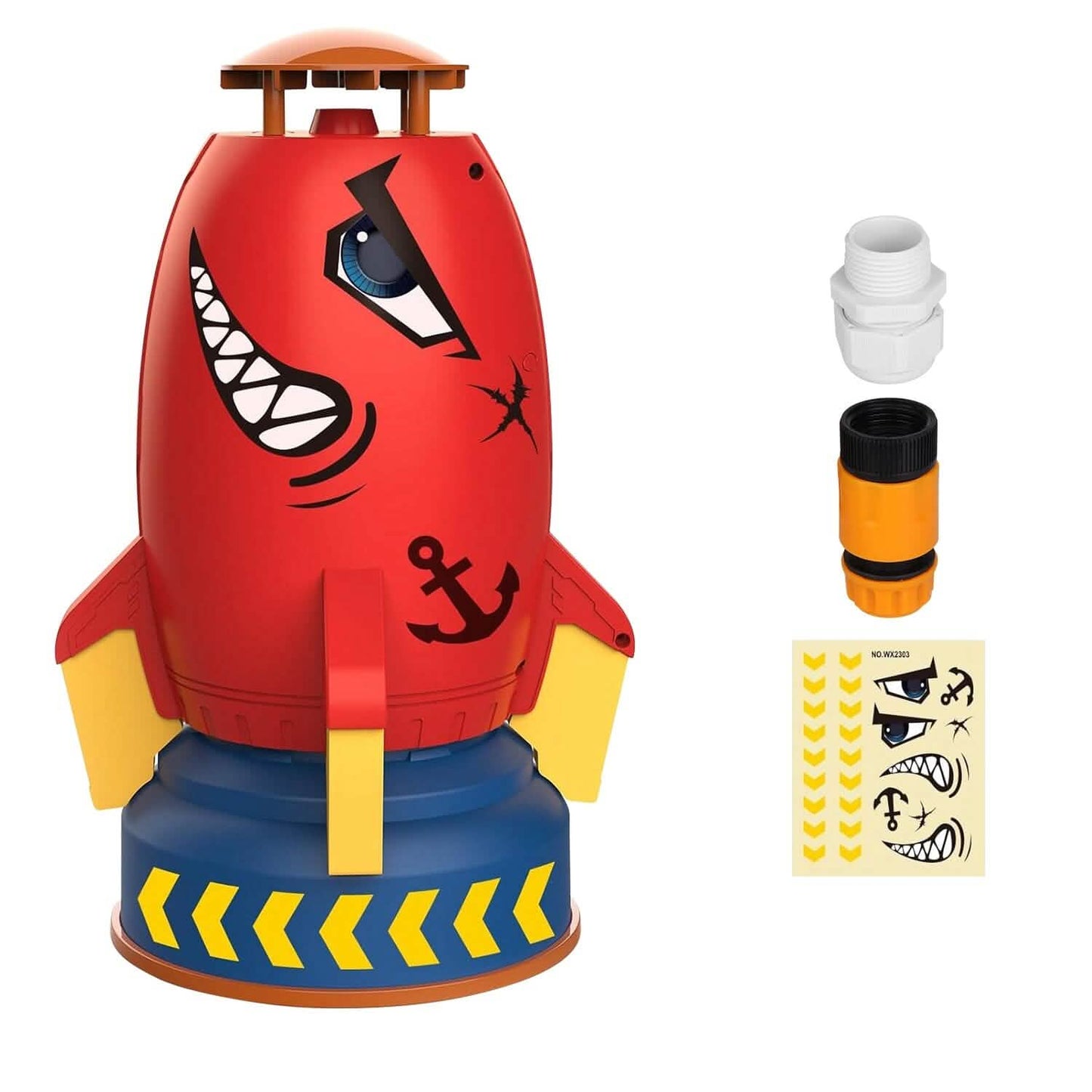 Raketen-Sprenger Launcher Rasensprenger Fliegend Spritzend 360° Rotation für 3+ Jahre