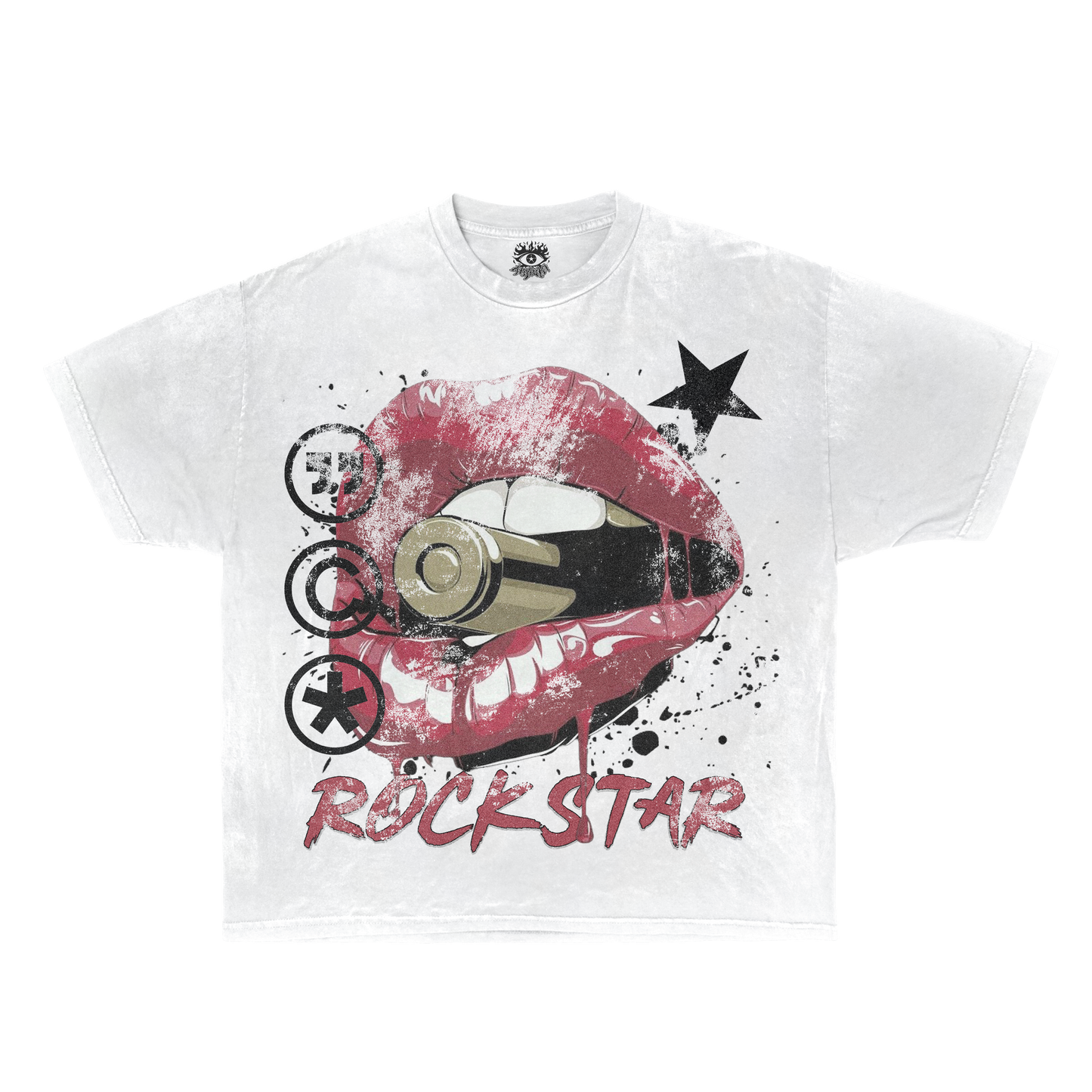 Rockstar Streetwear Weißes Baumwoll-T-Shirt Lässiges Kleiderschrank-Essential Fällt größengetreu aus für selbstbewussten Alltagsstil