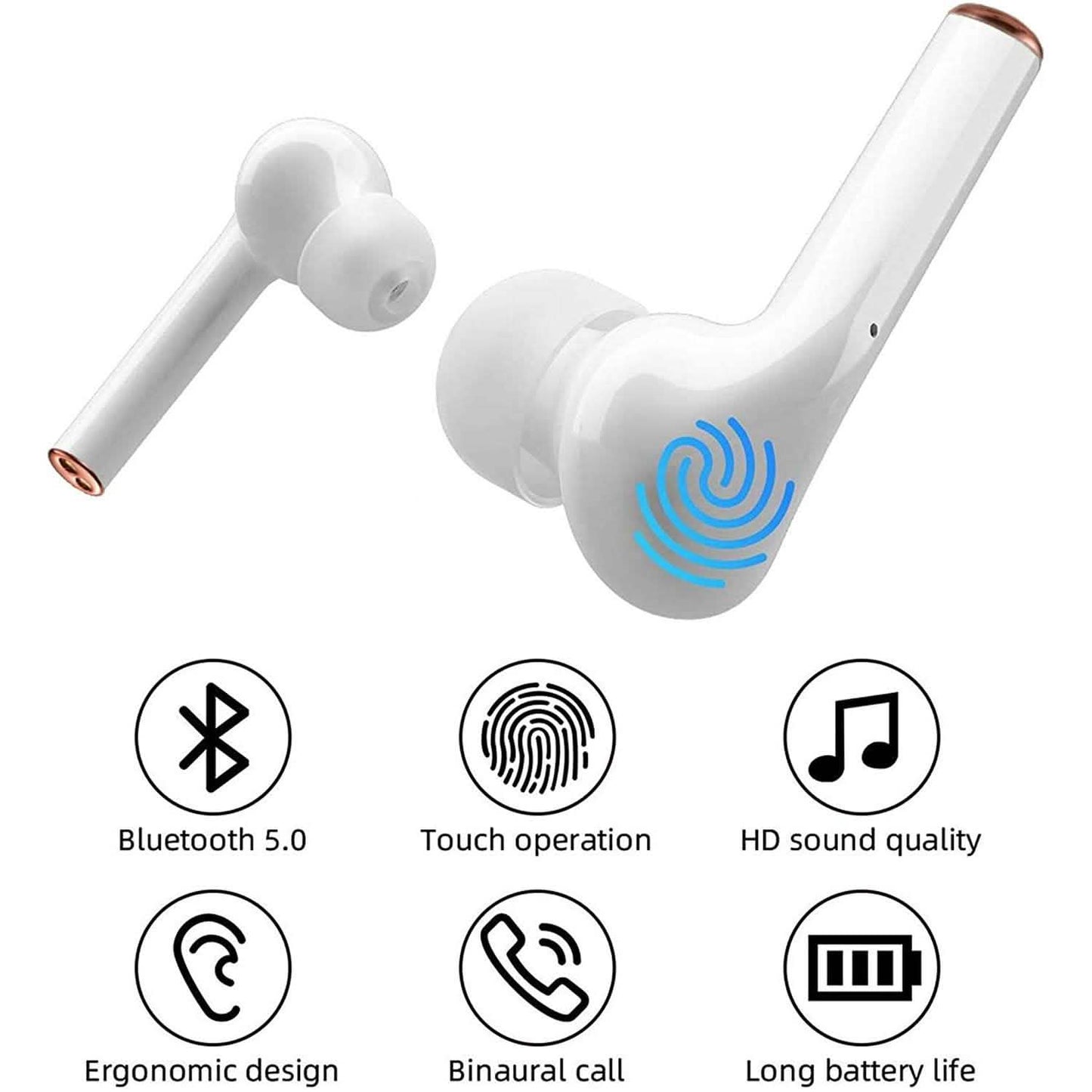 ROCXF TWS True-Wireless-Kopfhörer mit LED-Ladecase-Anzeige