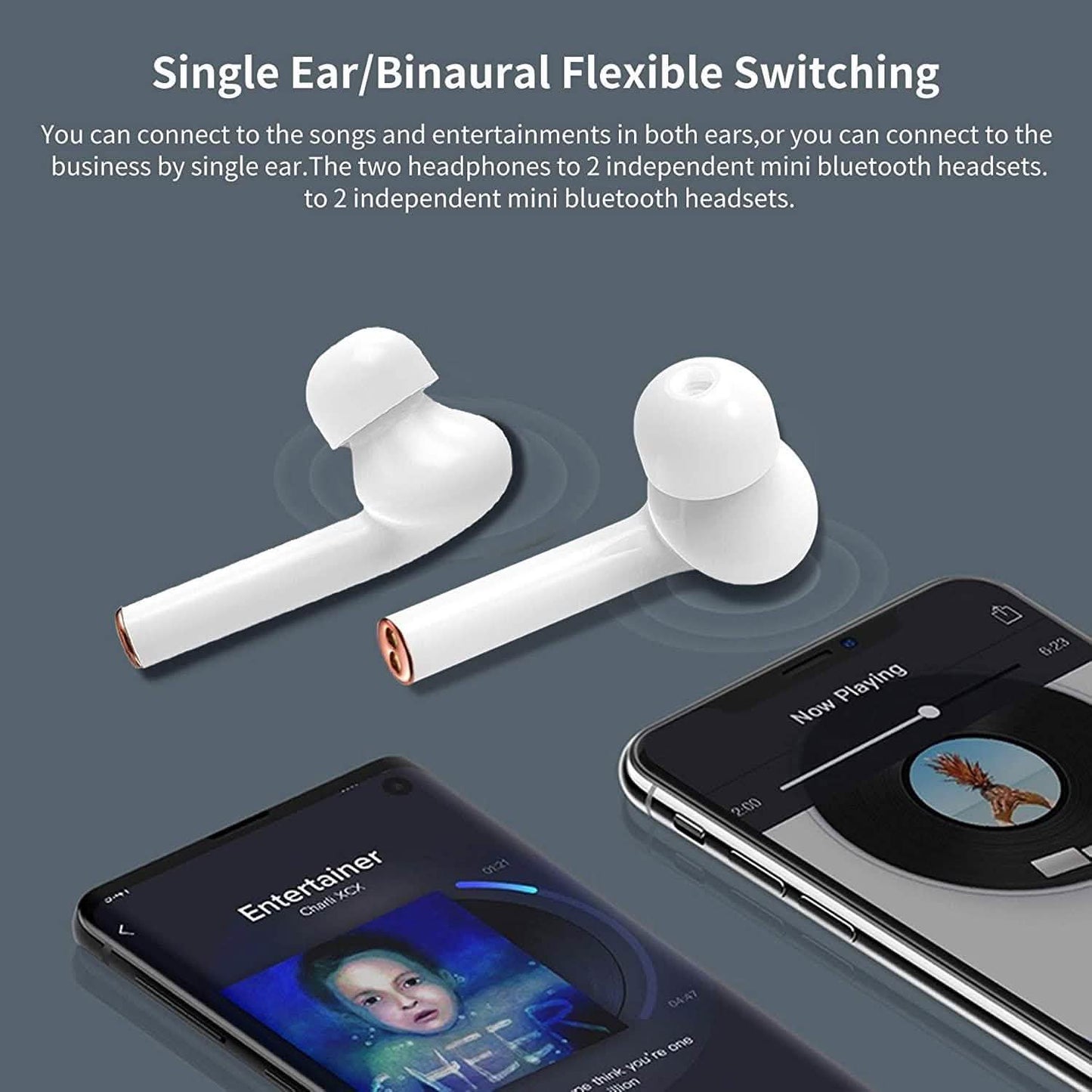 ROCXF TWS True-Wireless-Kopfhörer mit LED-Ladecase-Anzeige