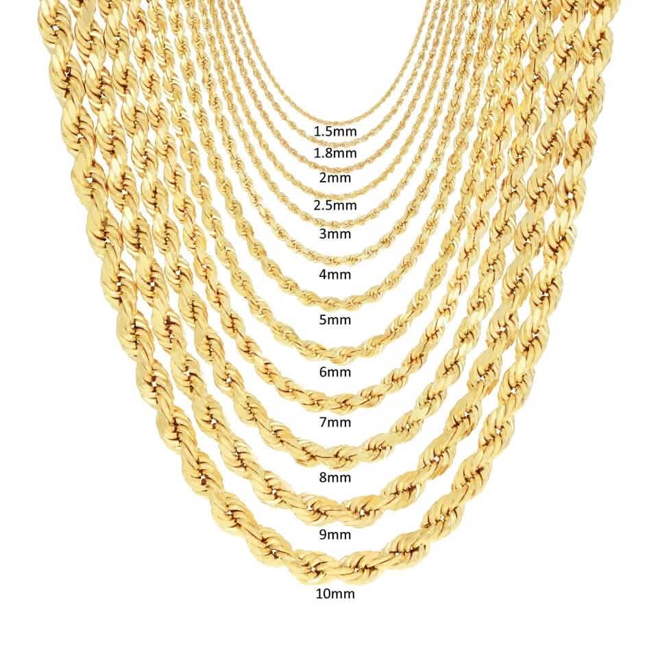 Seilkette aus Gelbgold – 2 mm