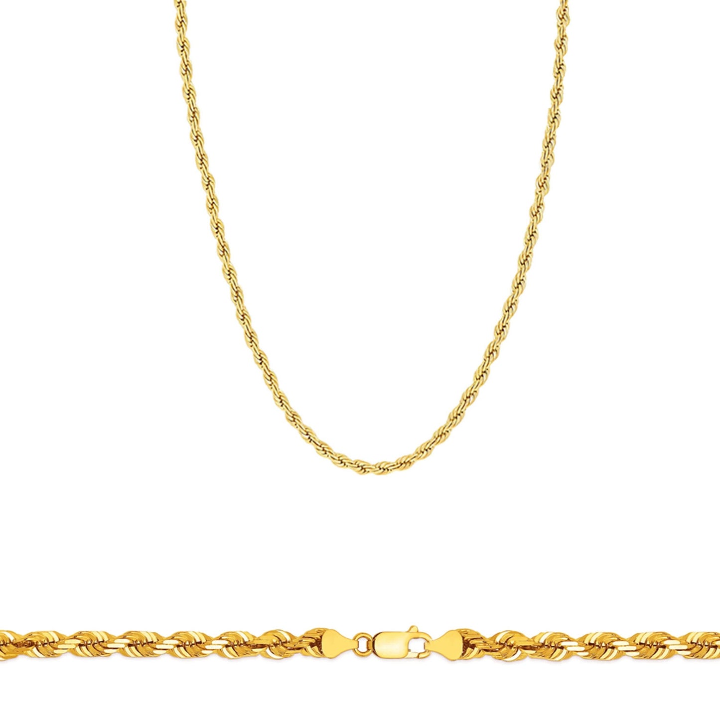 Seilkette aus Gelbgold – 2 mm