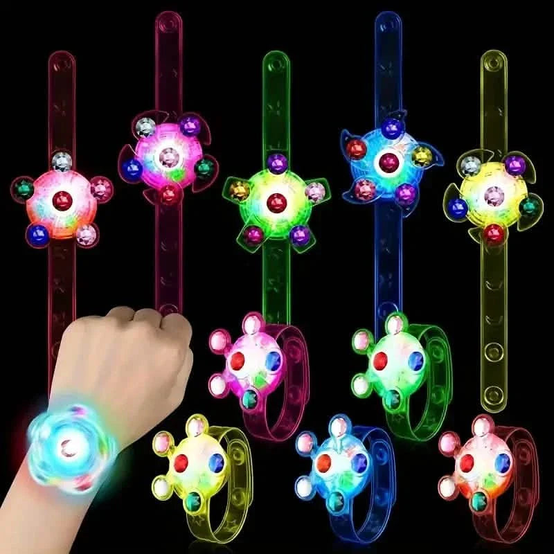 6er-Pack: Rotierendes Gyro-Uhrenarmband-Spielzeug für Kinder
