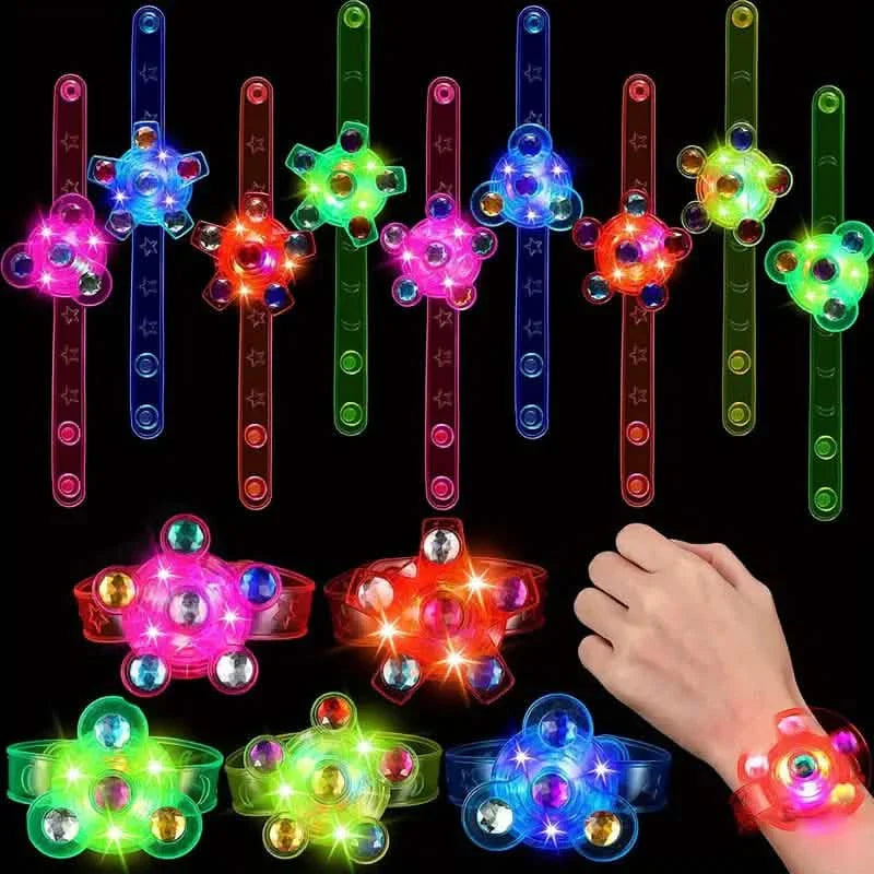 6er-Pack: Rotierendes Gyro-Uhrenarmband-Spielzeug für Kinder