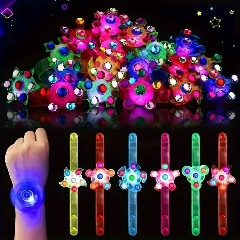 6er-Pack: Rotierendes Gyro-Uhrenarmband-Spielzeug für Kinder
