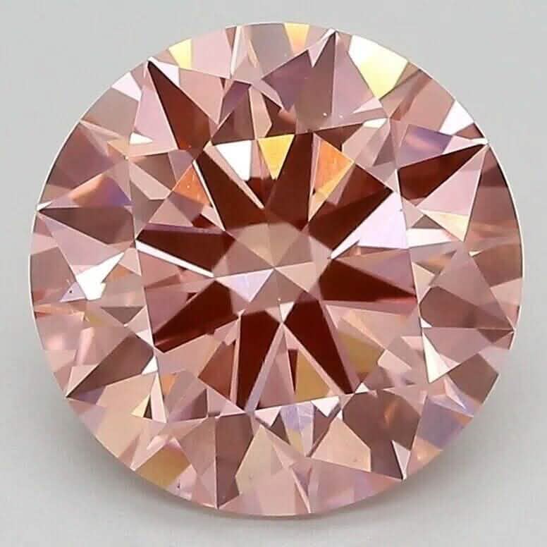 Runder 3,25 ct Fancy Intense Pink VS1 IGI-zertifizierter Labor-HPHT-Diamant rund