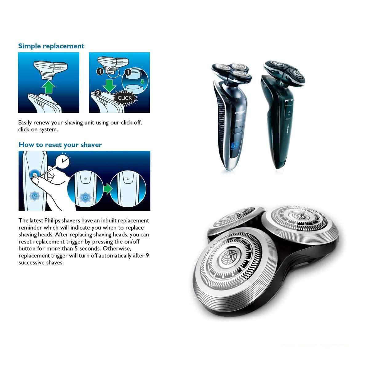 RQ12 PRO Ersatzscherkopf für Philips Series 8000