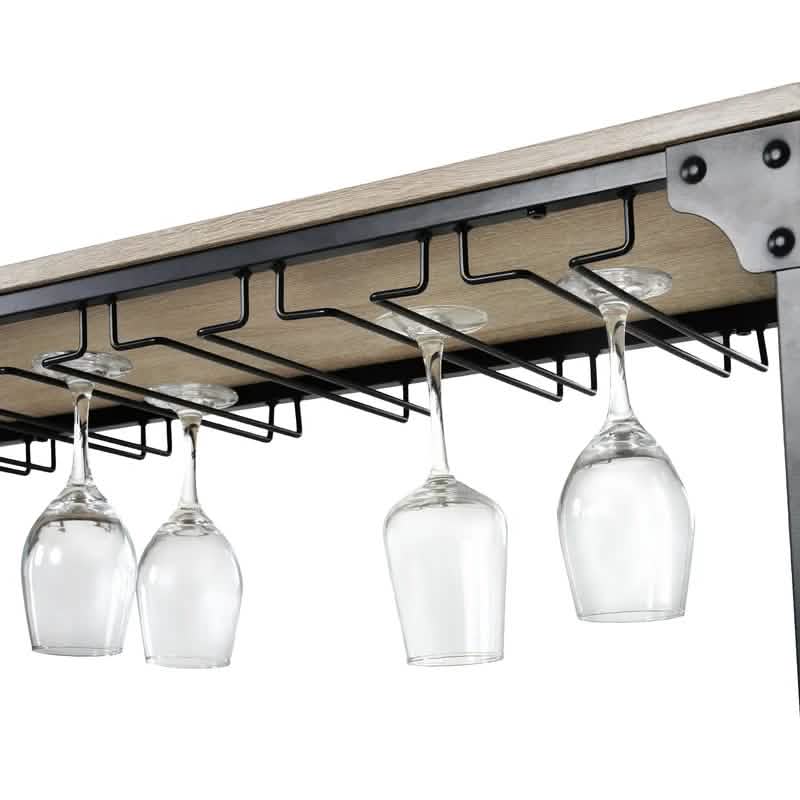 Rustikales Weinflaschenregal aus Metall für 40 Flaschen, freistehend, Bodentisch