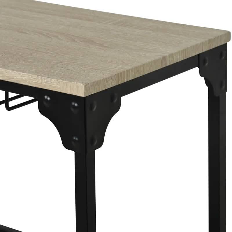 Rustikales Weinflaschenregal aus Metall für 40 Flaschen, freistehend, Bodentisch